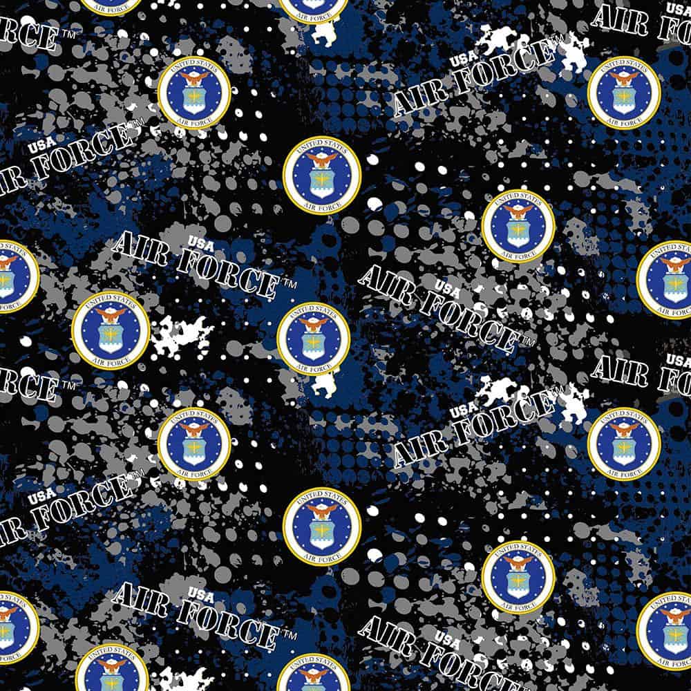 Air Force Abstract Geometric Design Cotton Fabric 1180-AF