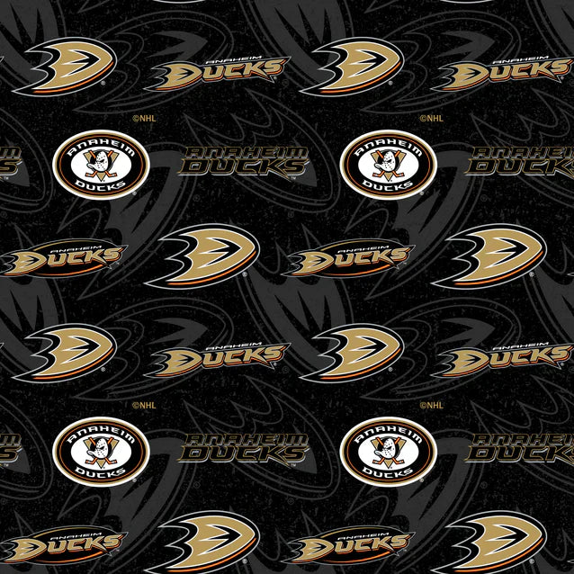 Anaheim Ducks NHL Hockey Tone on Tone Sykel Enterprises Cotton Fabric NHL-1199-DUC