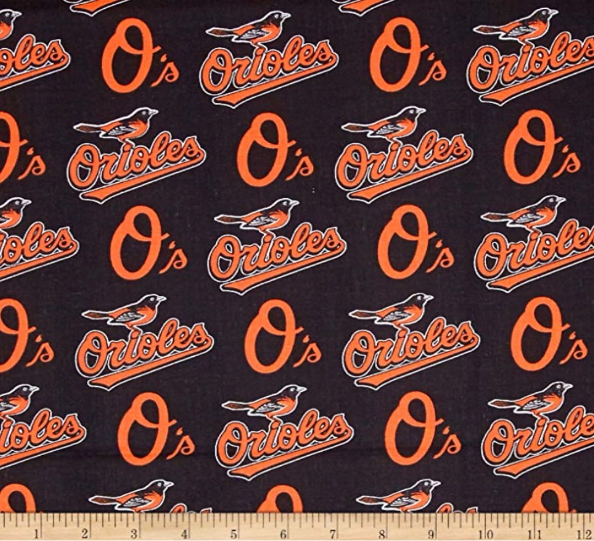 Baltimore Orioles MLB Baseball Logo Fabric Traditions Cotton Fabric MLB-6632B
