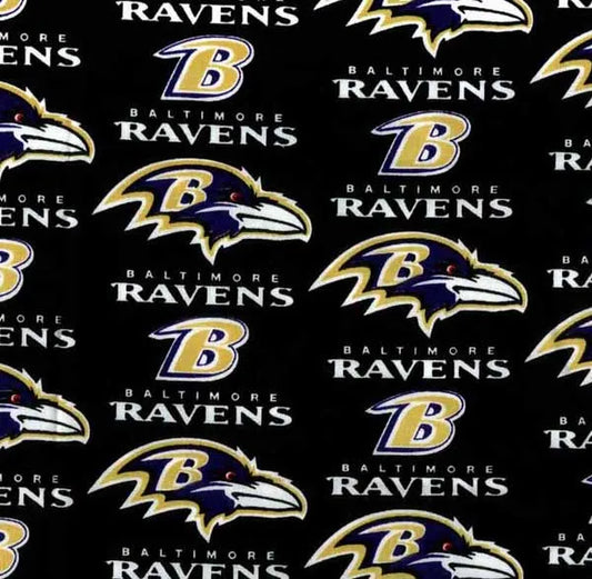 Baltimore Ravens NFL Football Logo Fabric Traditions 43-44 inches wide Cotton Fabric NFL-70645DN