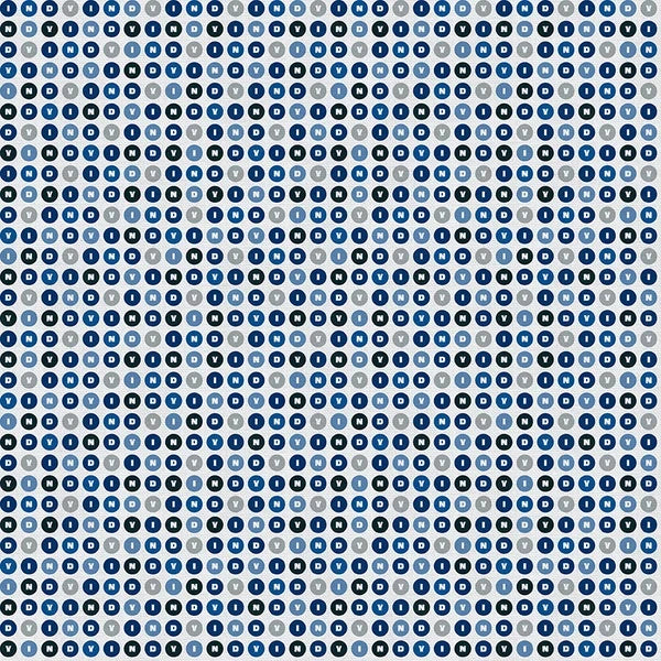 Blue Stampede Indy Circles Dots Football Grey Blue Paintbrush Studios Cotton Fabric PBS-120-26614