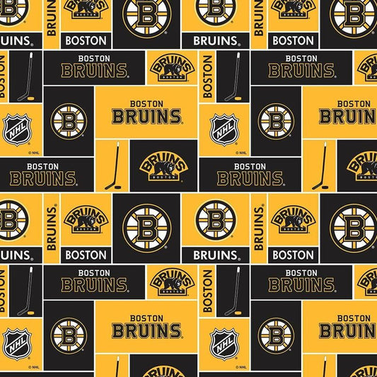 Boston Bruins NHL Hockey Sykel Cotton Fabric NHL-840-BRU