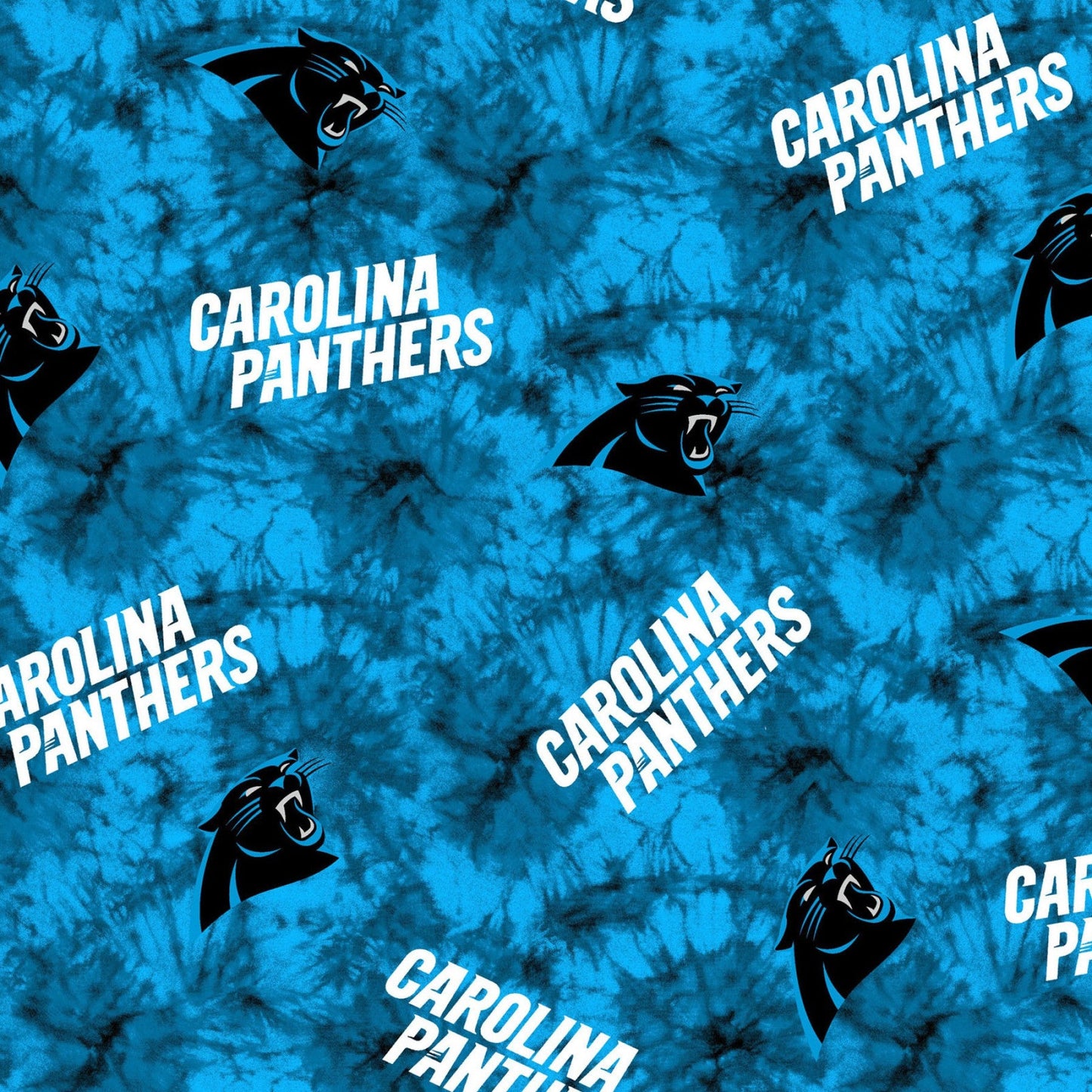 Carolina Panthers NFL Football Tie Dye Fabric Traditions FLEECE Fabric NFL-6866-D