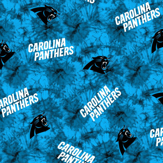 Carolina Panthers NFL Football Tie Dye Fabric Traditions FLEECE Fabric NFL-6866-D