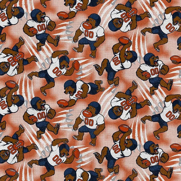 Chi-Town Tough Chicago Bear Footballers Football Paintbrush Studios Cotton Fabric PBS-120-26620