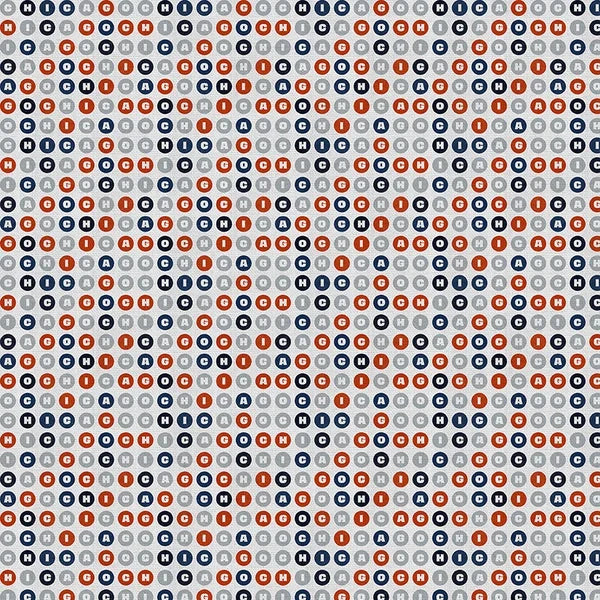 Chi-Town Tough Chicago Circles Dots Football Paintbrush Studios Cotton Fabric PBS-120-26626