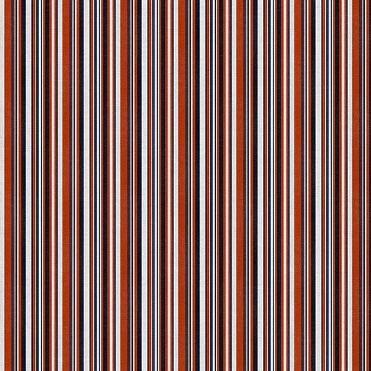 Chi-Town Tough Chicago Spirit Stripe Football Orange Blue Paintbrush Studios Cotton Fabric PBS-120-26629