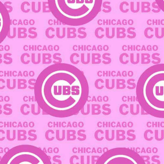 Chicago Cubs MLB Baseball Pink 58" Fabric Traditions Cotton Fabric MLB-60397B