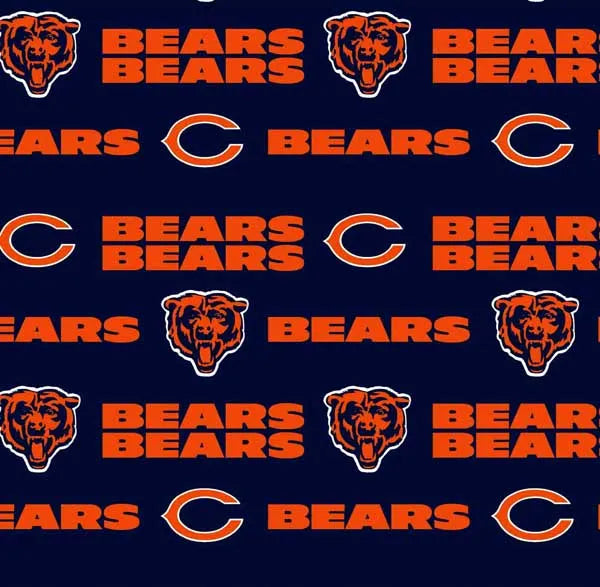 Chicago Bears NFL Football Logo Fabric Traditions Cotton Fabric NFL-70650DN