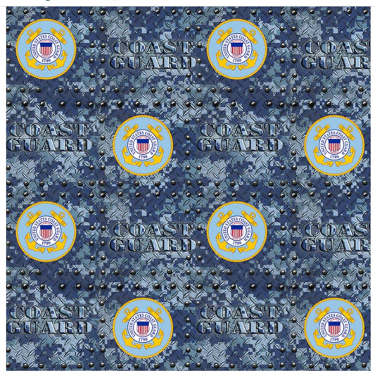 Coast Guard Military Grate Sykel Cotton Fabric 1554-CG