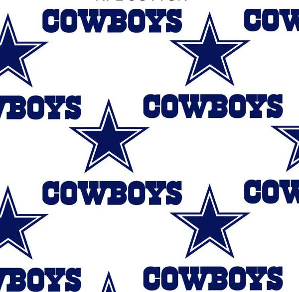 Dallas Cowboys NFL Football Logo White Fabric Traditions Cotton Fabric NFL-70646WN