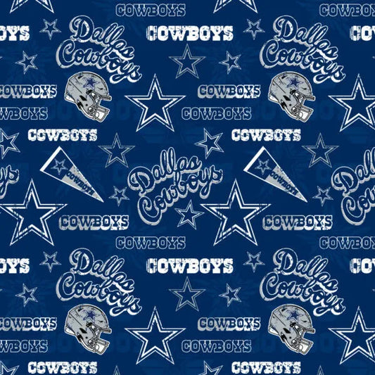 Dallas Cowboys NFL Football Retro Fabric Traditions 43-44 inches wide Cotton Fabric NFL-70637DN