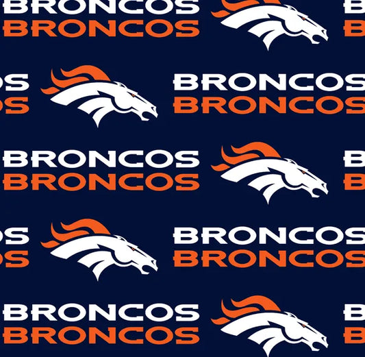 Denver Broncos NFL Football Logo Fabric Traditions 43-44 inches wide Cotton Fabric NFL-70651DN