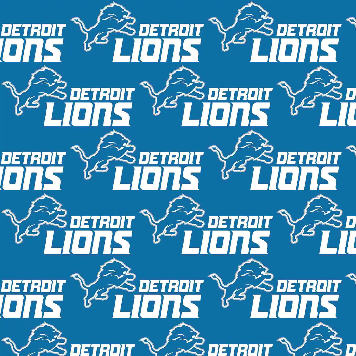 Detroit Lions NFL Football Logo Fabric Traditions Cotton Fabric NFL-70647DN