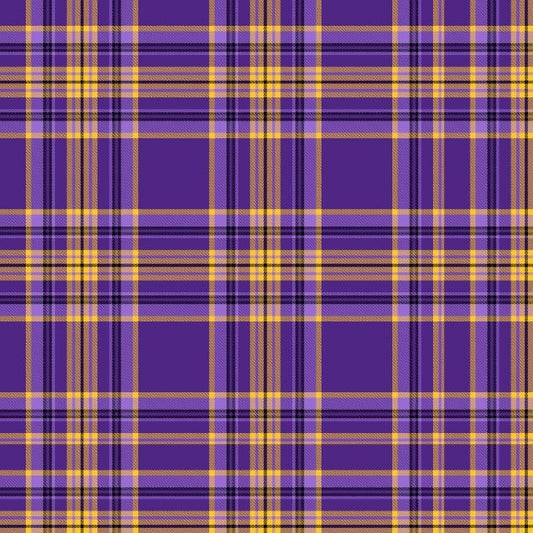 End Zone Matchup Fan Faves Plaid Purple Gold Baltimore Ravens Minnesota Vikings Fabric Traditions Cotton Fabric NFL-70623 D