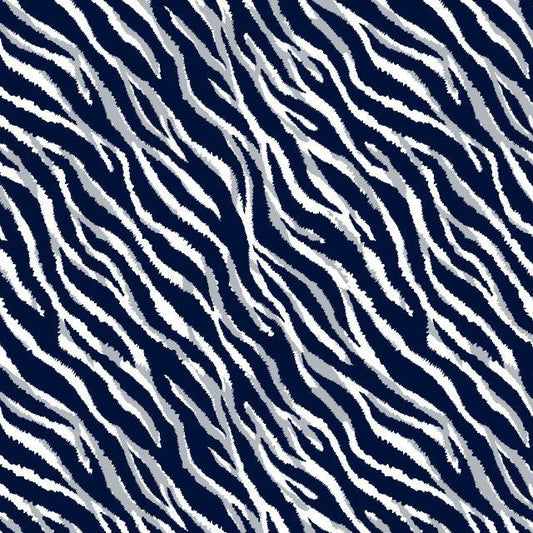 End Zone Matchup Fan Faves Team Skins Navy Blue Silver Dallas Cowboys Zebra Geo Fabric Traditions Cotton Fabric NFL-19032 N