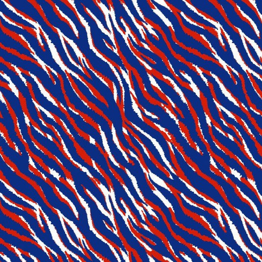 End Zone Matchup Fan Faves Team Skins Zebra Blue Red White Buffalo Bills New England Patriots New York Giants Fabric Traditions Cotton Fabric NFL-19032 BR
