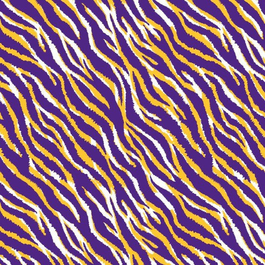 End Zone Matchup Fan Faves Team Skins Zebra Gold Purple Minnesota Vikings Fabric Traditions Cotton Fabric NFL-19032 V