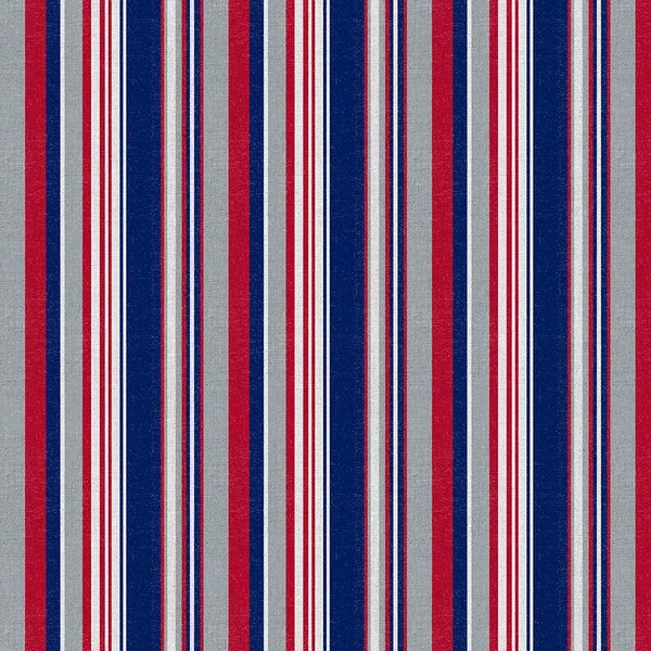Field of Freedom New England Plaid Football Blue Red Paintbrush Studios Cotton Fabric PBS-120-26848