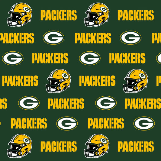Green Bay Packers NFL Football Logo Fabric Traditions 43-44 inches wide Cotton Fabric NFL-70644DN