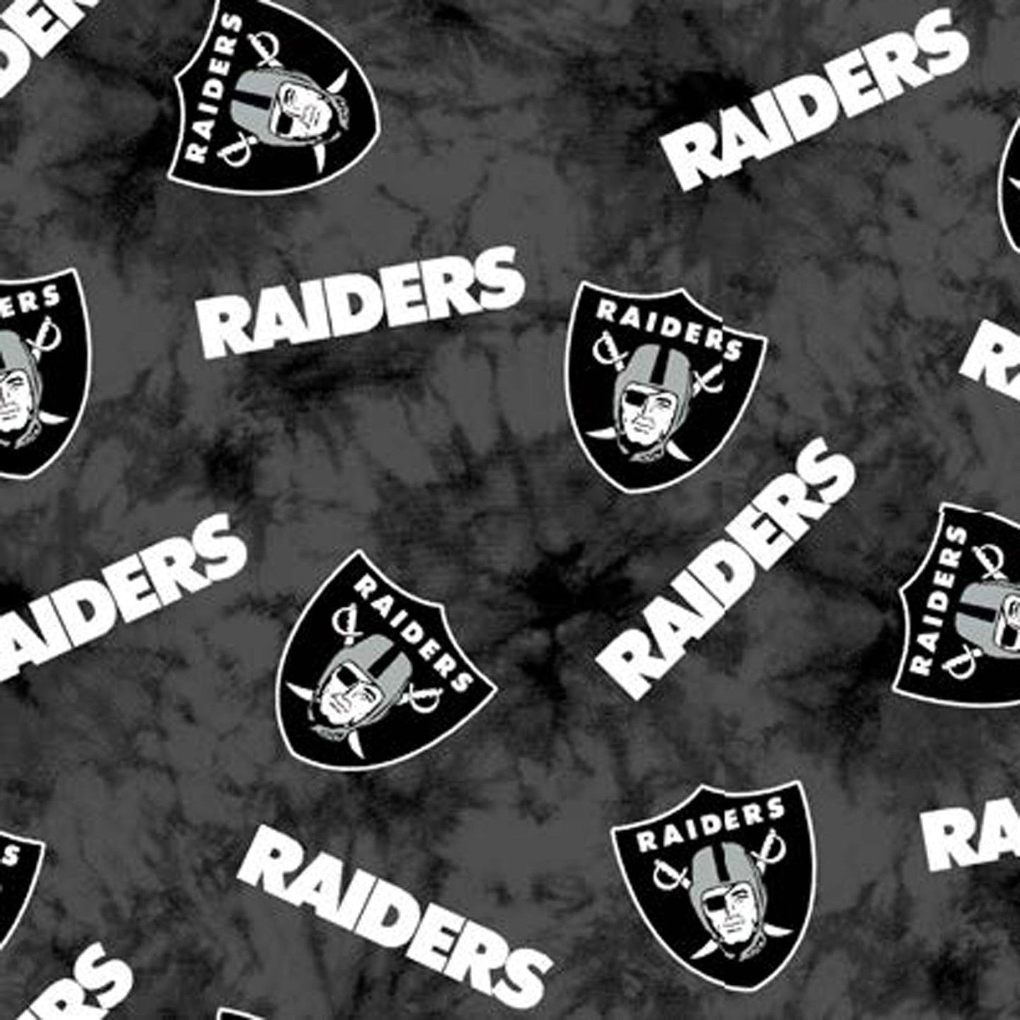 Las Vegas Raiders NFL Football Canvas Tie Dye Fabric Traditions Cotton Fabric NFL-70568-CH