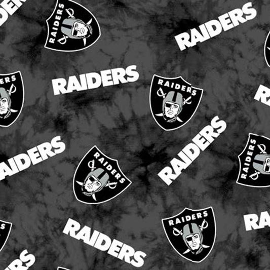 Las Vegas Raiders NFL Football Canvas Tie Dye Fabric Traditions Cotton Fabric NFL-70568-CH