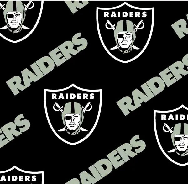 Las Vegas Raiders  NFL Football Logo Fabric Traditions Cotton Fabric NFL-70641DN