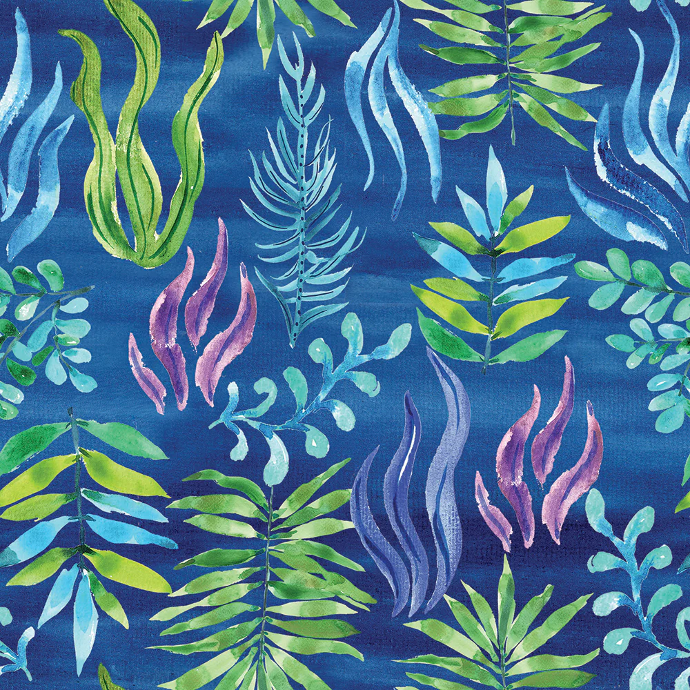 Let the Sea Set You Free Multi Seagrass Blue Sykel Enteprises Cotton Fabric SYK-10425
