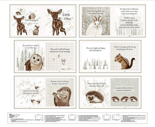 Little Ones Soft Book Panel 36" Multi Dawn Rosengren Henry Glass Cotton Fabric HG-457P-39