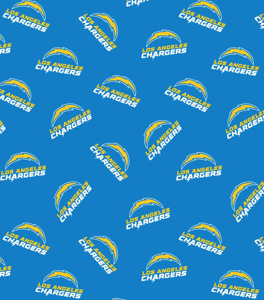 Los Angeles Chargers NFL Football Logo Fabric Traditions 43-44 inches wide Cotton Fabric NFL-70654DN