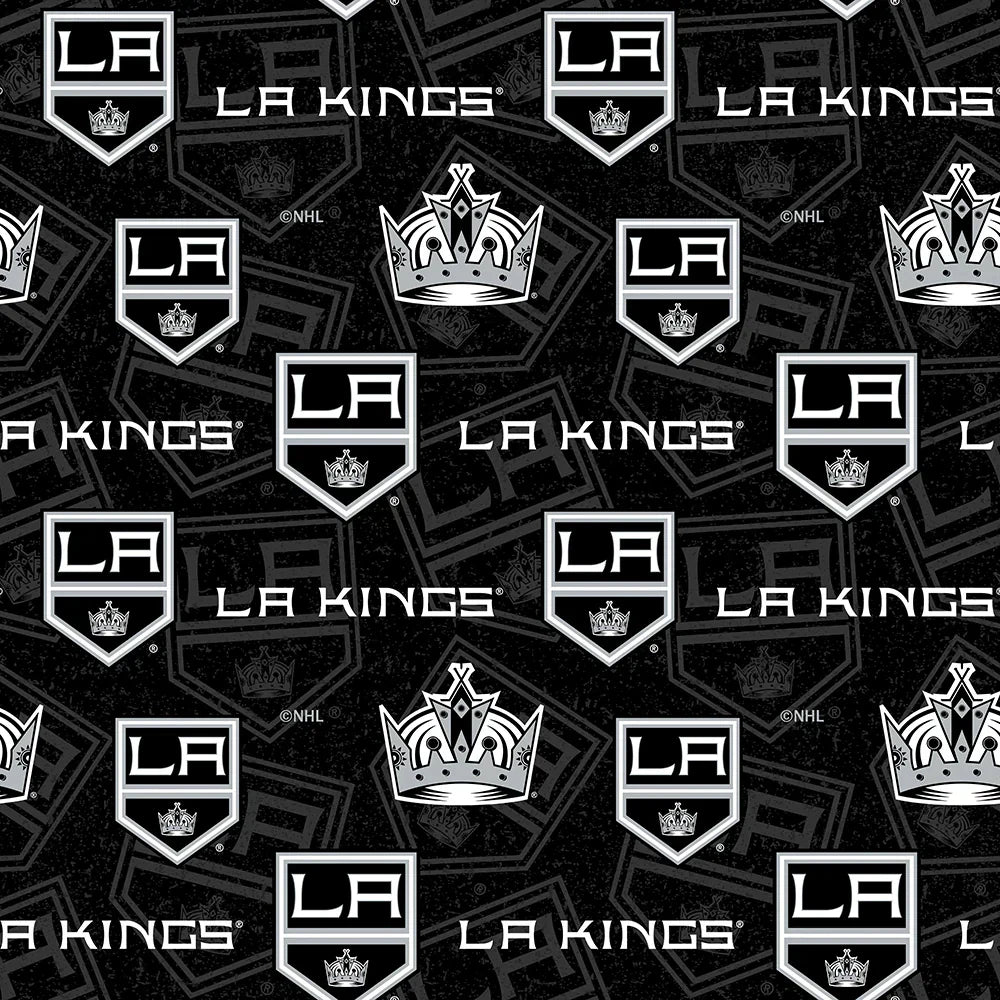 Los Angeles Kings NHL Hockey Tone on Tone Design Cotton Fabric NHL-1199-KNG