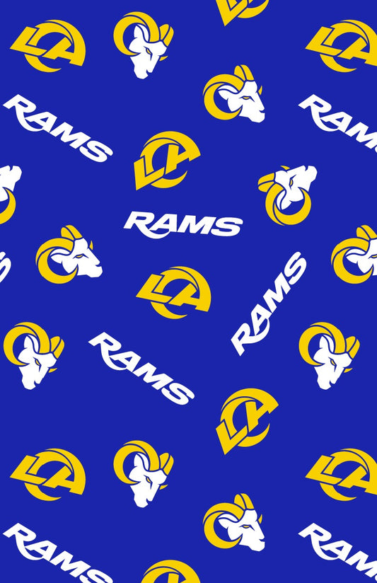 Los Angeles Rams NFL Football Toss Fabric Traditions 43-44 inches wide Cotton Fabric NFL-70652DN