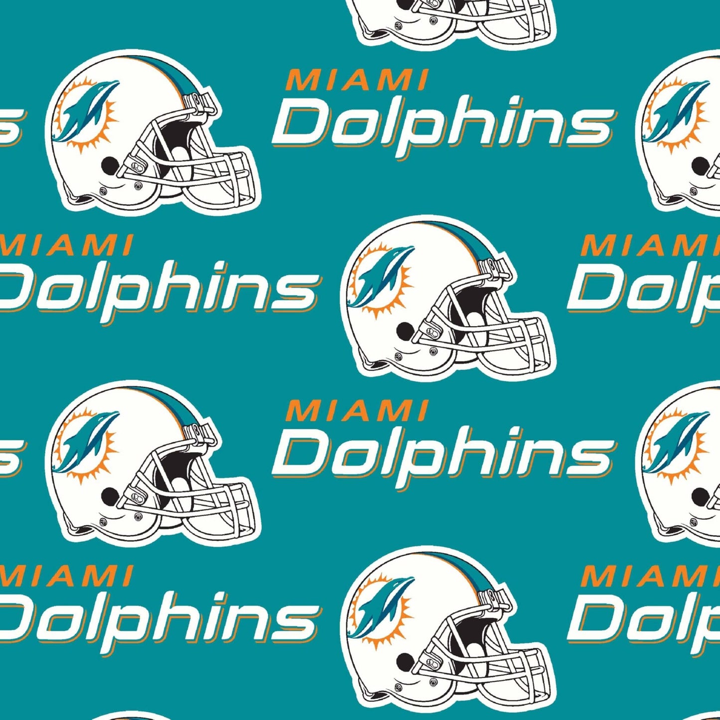 Miami Dolphins NFL Football Original 58" Fabric Traditions Cotton Fabric NFL-6459D