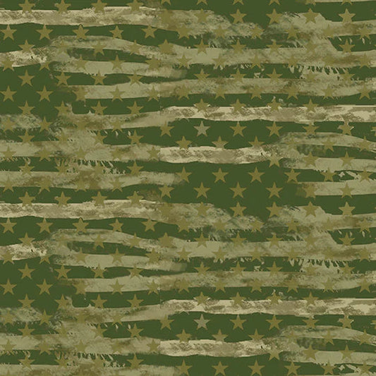 Green Armed Forces Military Camo USA Flag Sage Green Sykel Cotton Fabric SYK-1341-SAGE