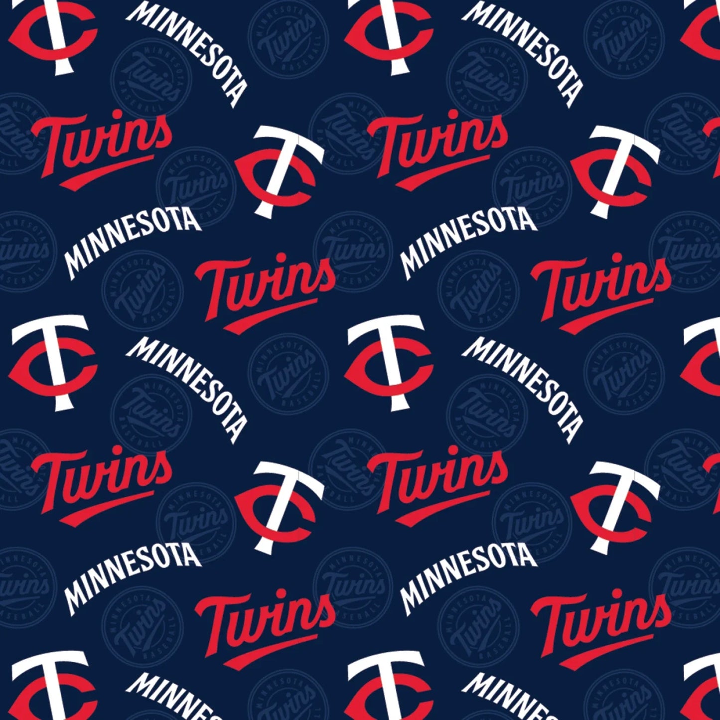 Minnesota Twins MLB Baseball Logo Fabric Traditions Cotton Fabric MLB-60445-B