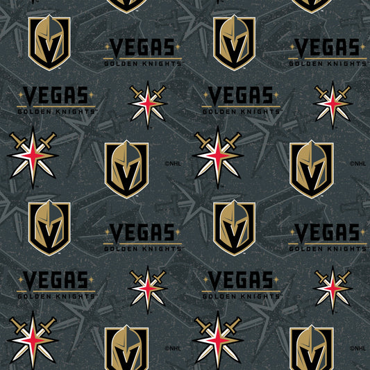Vegas Golden Knights NHL Hockey Tone on Tone Sykel Enterprises Cotton Fabric NHL-1199-KNI