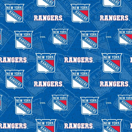 New York Rangers NHL Hockey Tone on Tone design Cotton Fabric NHL-1199-RAN