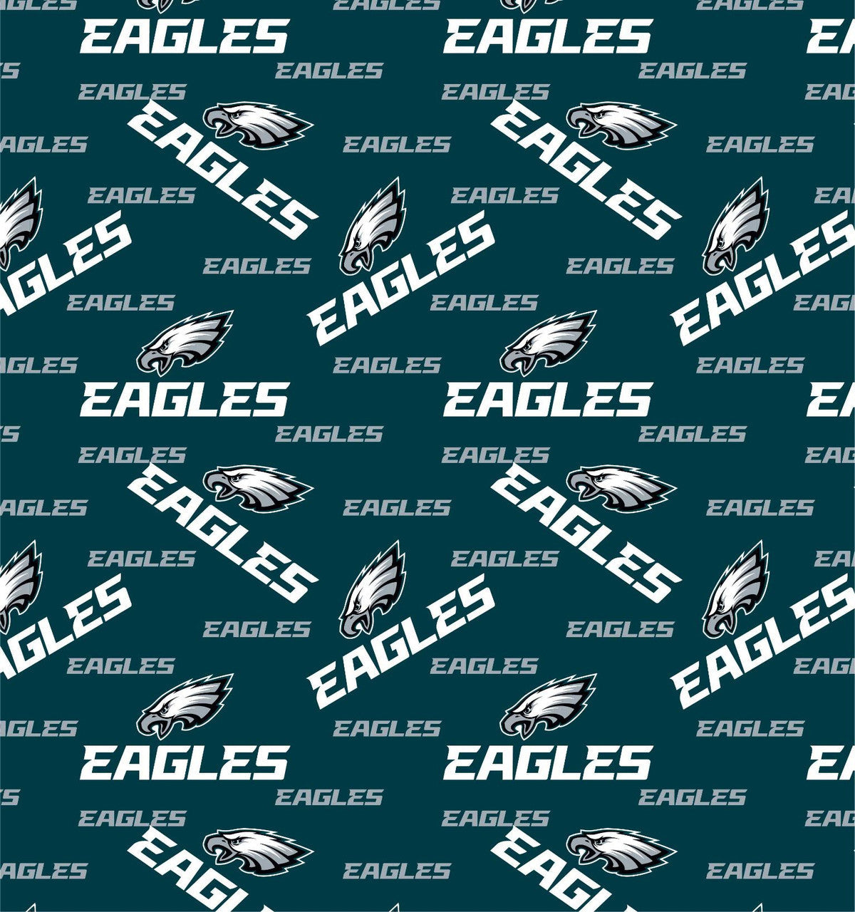 Philadelphia Eagles NFL Football Allover Fabric Traditions FLEECE fabric NFL-70533D