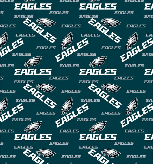 Philadelphia Eagles NFL Football Allover Fabric Traditions FLEECE fabric NFL-70533D