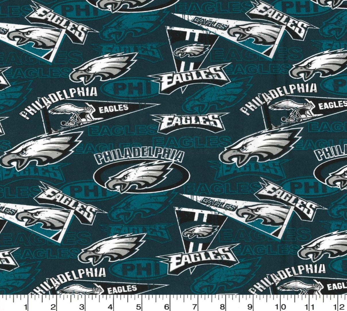 Philadelphia Eagles NFL Football Retro Fabric Traditions Cotton Fabric NFL-70114D