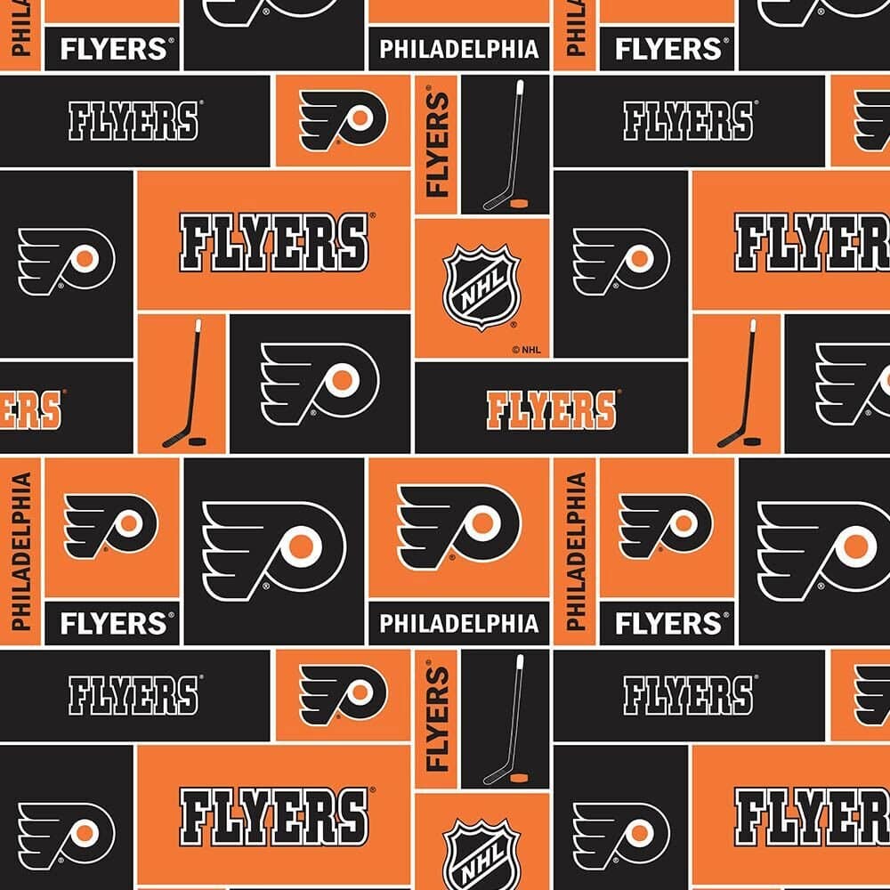 Philadelphia Flyers NHL Hockey Cotton Fabric NHL-840-FLY
