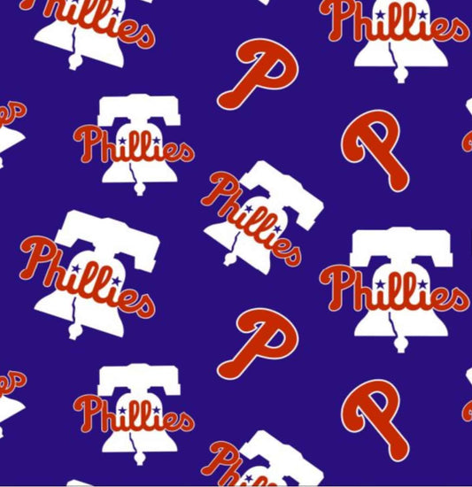 Philadelphia Phillies MLB Baseball Blue 58" Fabric Traditions Cotton Fabric MLB-60281B