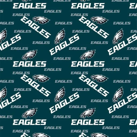 Philadelphia Eagles NFL Football Logo Fabric Traditions 43-44 inches wide Cotton Fabric NFL-70682DN