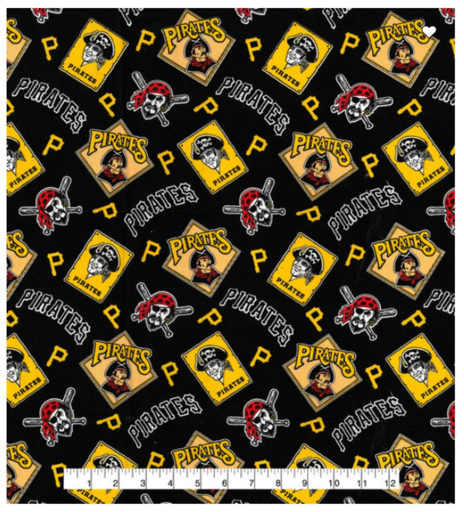 Pittsburgh Pirates MLB Baseball Cooperstown Fabric Traditions Cotton Fabric MLB-60138B