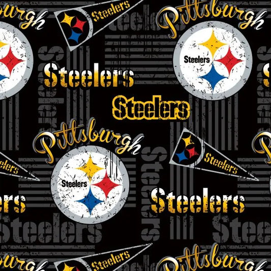 Pittsburgh Steelers NFL Football Retro Fabric Traditions 43-44 inches wide Cotton Fabric NFL-70638DN
