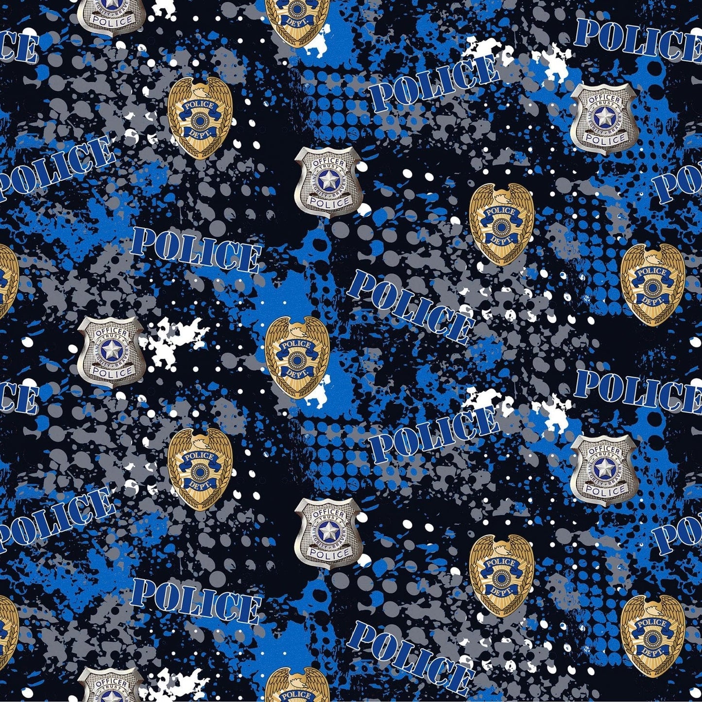 Corrections Officer Geometric Sykel Cotton Fabric 1180-CO