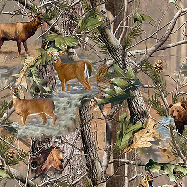 Realtree Deer Woods Sykel Enterprises Polyester Fleece Fabric SYK-1417 | US Fabric Shop