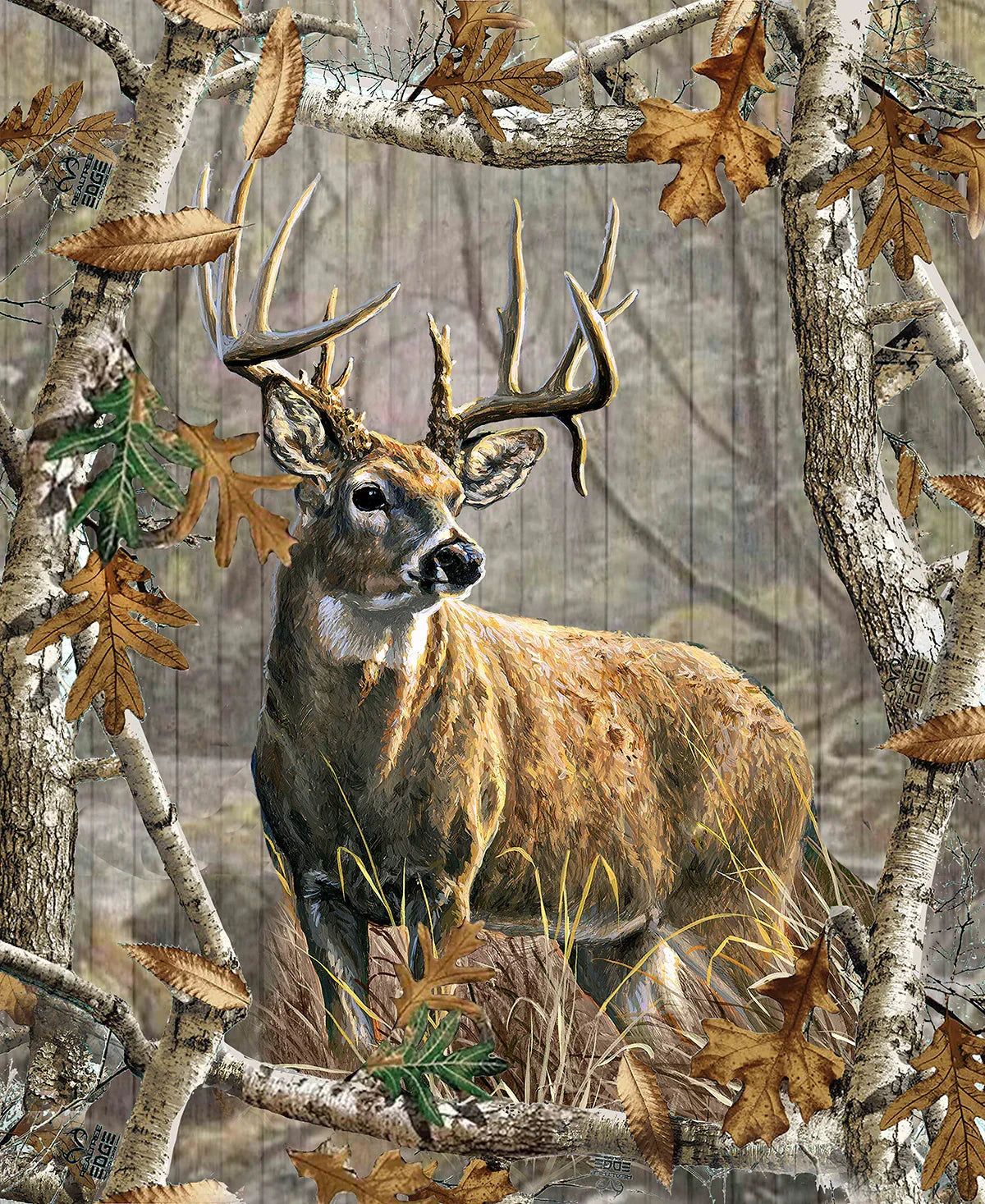 Realtree Plank Panel 36" Brown Sykel Enterprises Cotton Fabric SYK-10517 | US Fabric Shop