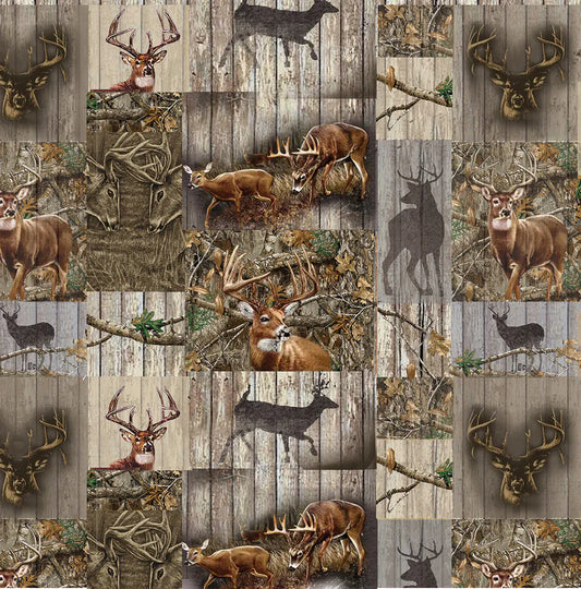 Realtree Plank Patch Deer Sykel Cotton Fabric SYK-10519
