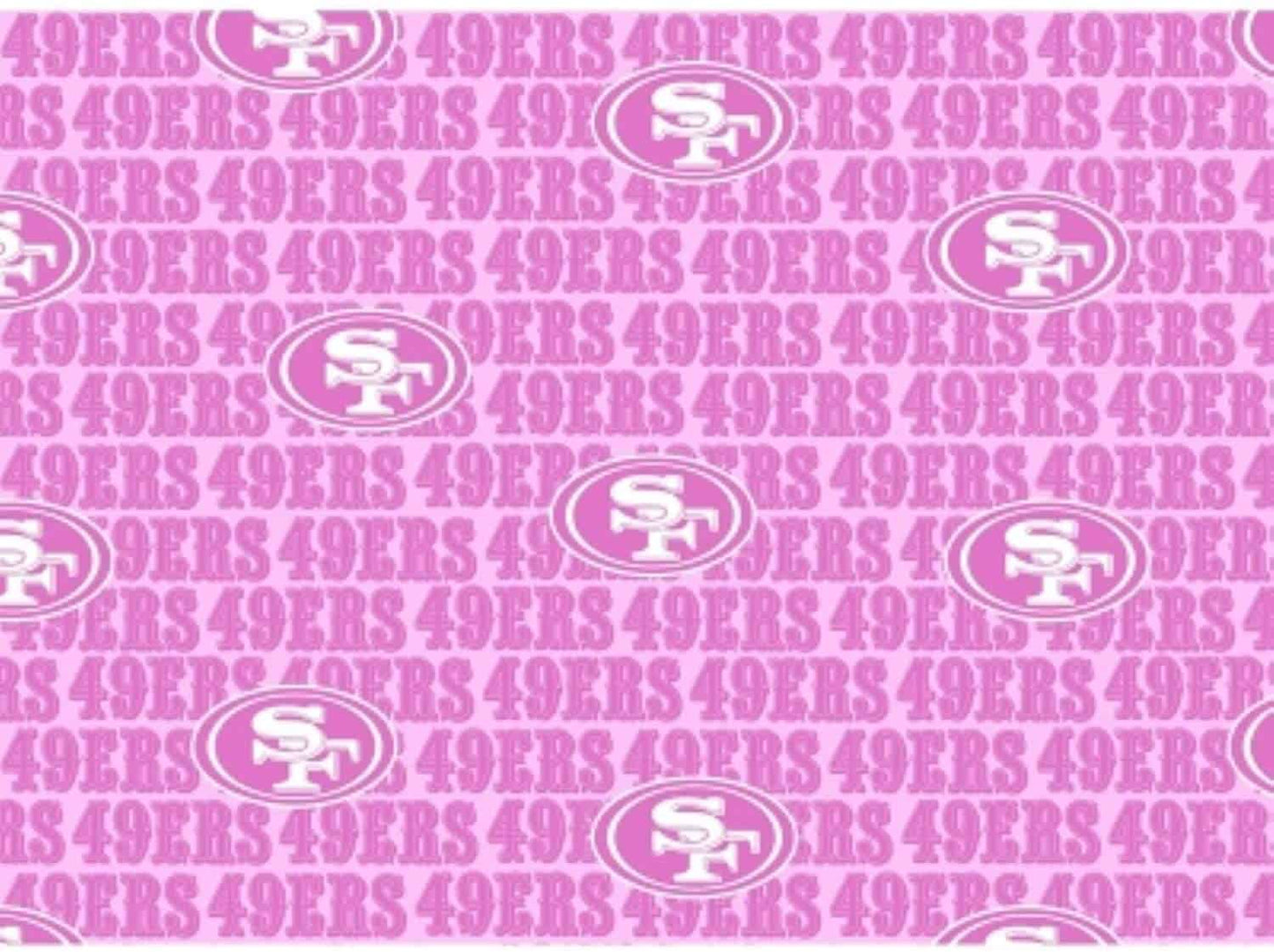 San Francisco 49ers NFL Football Pink Mini Print 58" Fabric Traditions Cotton Fabric NFL-70412D